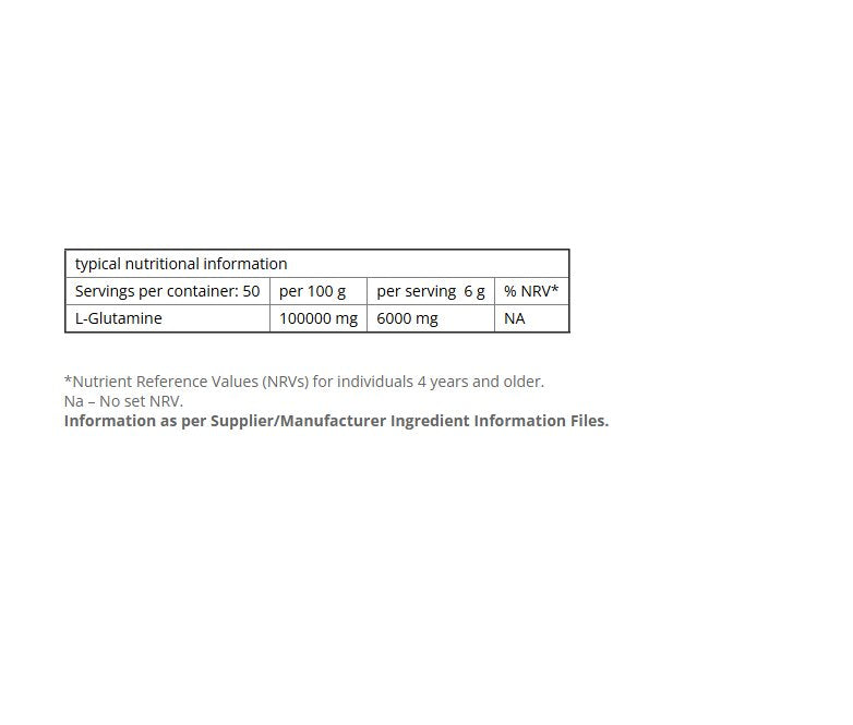 L-Glutamine 300g (Pre, Intra and Post Workout)